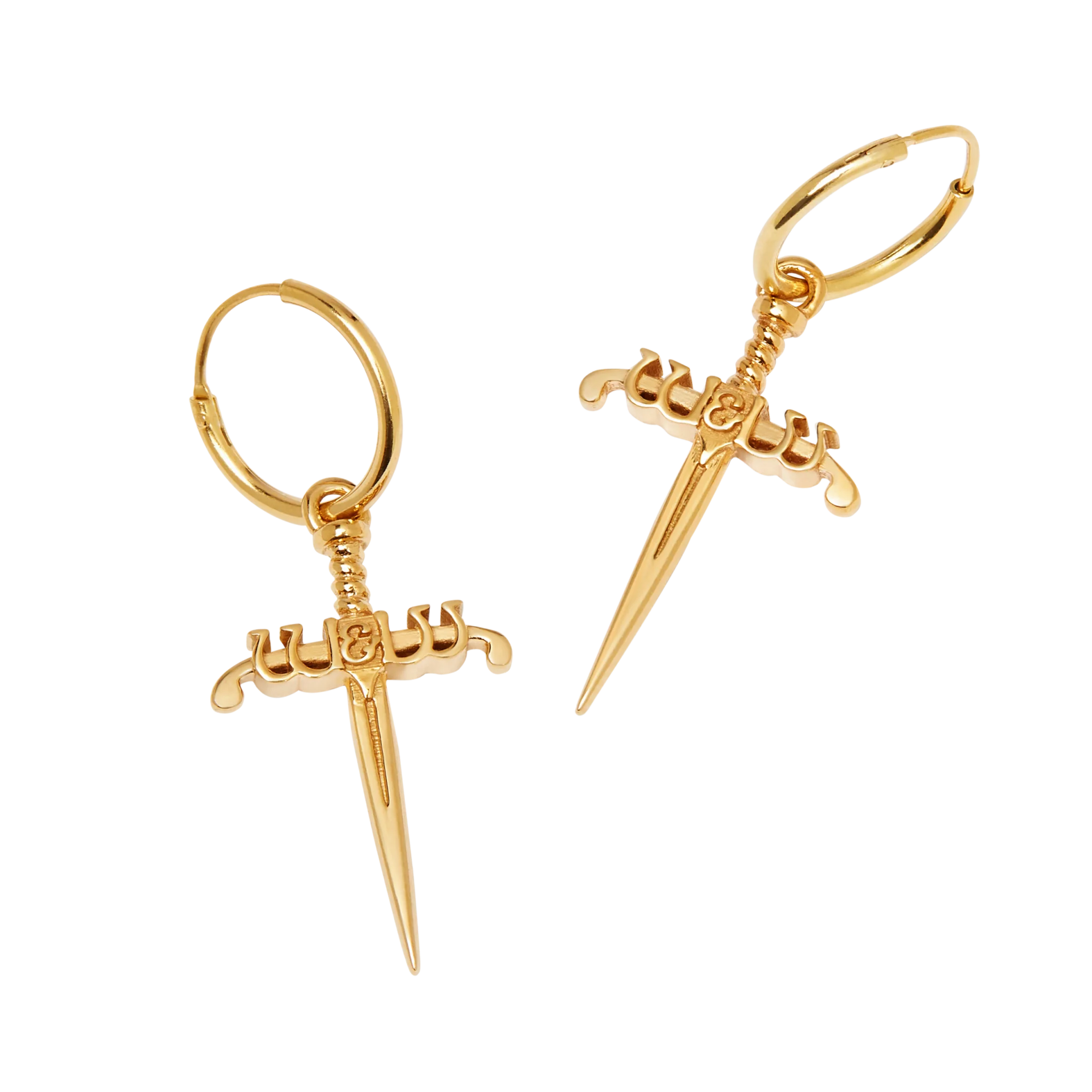 Gold W&W Earrings - Image 3
